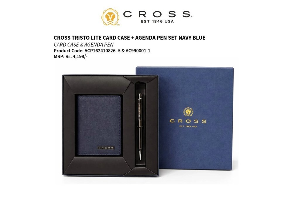 Tristo Card Case Navy + Agenda