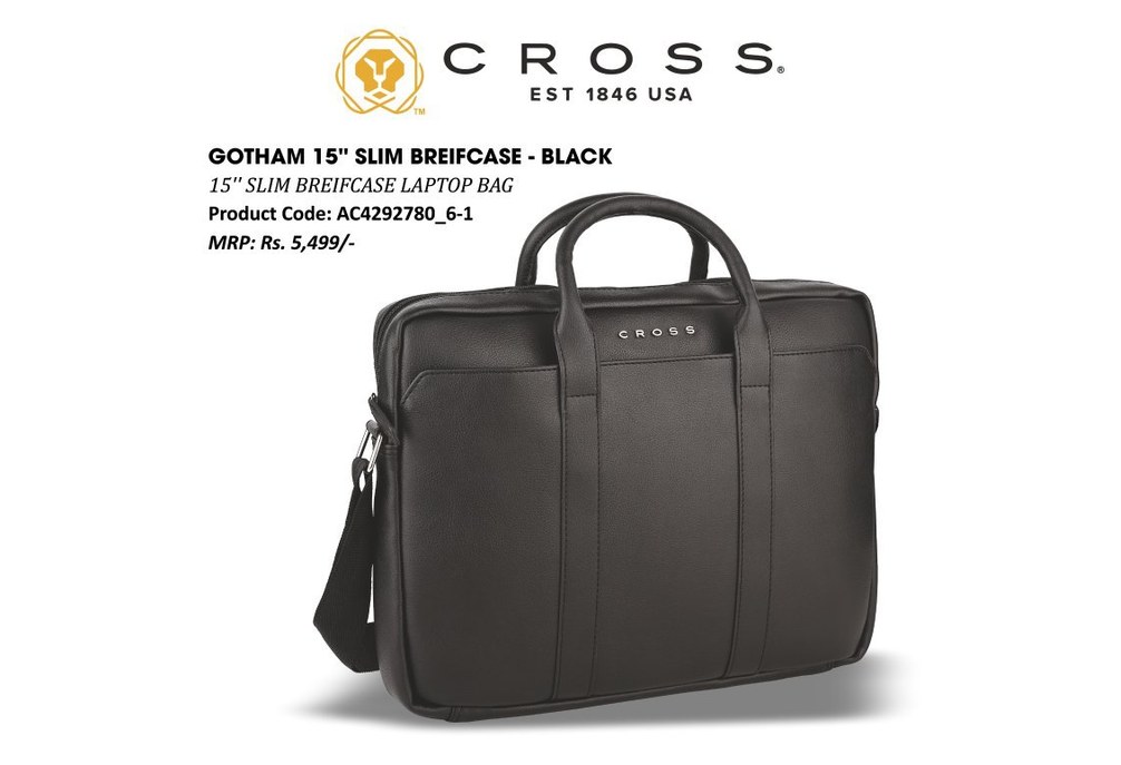 Gotham 15" Slim Briefcase Black