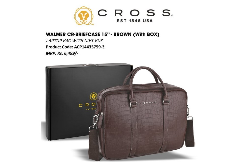 Walmer CR Briefcase 15" Brn (Box)