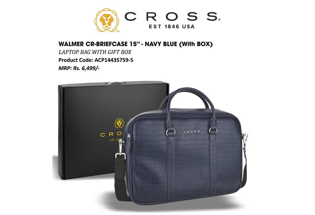 Walmer CR Briefcase 15" Navy (Box)
