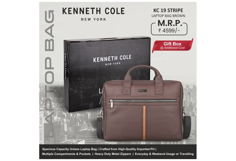 KC-19 Stripe Laptop Brown