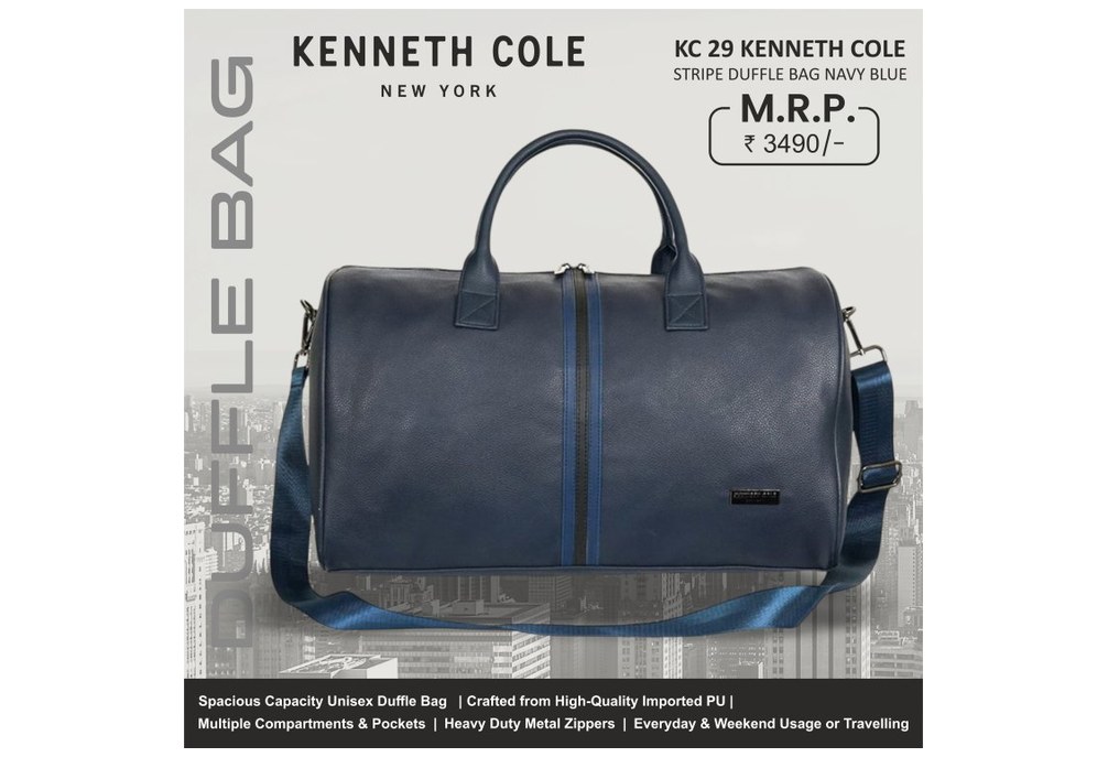 KC29 Stripe Duffle N.Blue