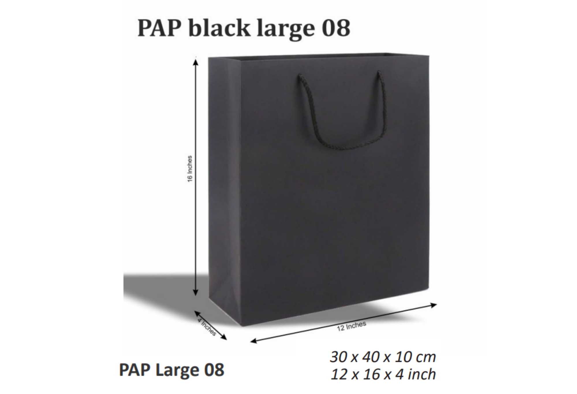 Paper Bags Black Color